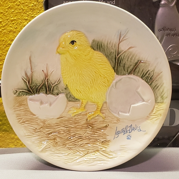 Vtg 1992 Lowell Davis "New Day" Easter Plate Chick & Egg - Picture 5 of 6